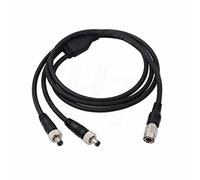 HangTon Cavo di alimentazione Hirose 4 pin maschio a 2 x blocco DC Barrel per fotocamera Sony Zaxcom QRX100 Lectrosonic SRc Ricevitore Atomos Ninja V Monitor 1m