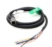 HangTon Cavo di alimentazione M12 GPIO per Zebra FXR90 KATHREIN RRU ARU lettore di codici RFID, sensore attuatore per visione artificiale, codificato A maschio a 12 poli a cavi volanti, 3 m