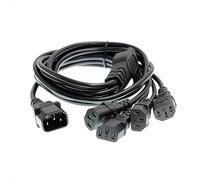 HangTon Cavo di alimentazione UPS PDU per stampante monitor PC, IEC320 C14 maschio a 4X IEC 320 C13 femmina, cavo di prolunga splitter a Y a 3 poli 1,2 m