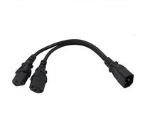 HangTon Cavo di alimentazione UPS PDU splitter a Y, cavo di prolunga IEC320 C14 maschio a 2 x C13 per monitor di computer stampante a 3 poli da 30,5 cm