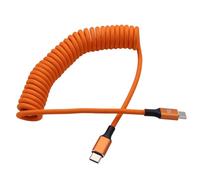 HangTon Cavo di alimentazione USB C PD 100 W 40 W, ricarica rapida, CarPlay, Tipo-C per MacBook Pro, laptop, iPhone 15/16 Pro Max, Samsung S24/S23, LG V30, iPad, intrecciato a spirale