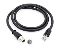 HangTon Cavo di rete Ethernet M12 8-Pin X Coded to RJ45 Cat 6A per sensore telecamera industriale Cognex in-Sight Basler 3m