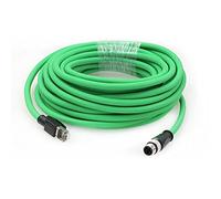 HangTon Cavo di rete Ethernet M12 a 4 pin per sensore Cognex malato D-codificato maschio a RJ45 Cat5e Automazione industriale schermato, alta flessibilità, 15 m