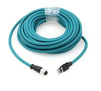 HangTon Cavo di rete Ethernet M12 A-Coded 8 Pin femmina a RJ45 Cat-7e Patch Cord per sensori di attuatori industriali Applicazione di automazione di rete Profibus 20m