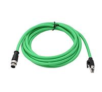 HangTon Cavo di rete industriale M12 4 pin con codifica D maschio a RJ45 Ethernet Cat5e schermato ad alta flessibilità, 2 m