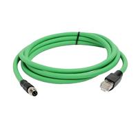 HangTon Cavo di rete M8 a 4 pin, codificato da A a RJ45, per sensore attuatore Beckhoff, EtherCAT EtherNet Profinet, controllo automazione industriale, Cat5e PUR schermato, 2 m