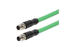 HangTon Cavo EtherCAT da M8 a 4 pin a 4 pin per sensore attuatore Beckhoff EtherNet Profinet Controllo di automazione industriale, codice A maschio, schermato PUR, 50 cm