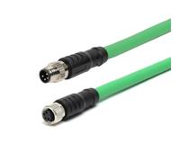 HangTon Cavo EtherCAT M8 a 4 pin da maschio a femmina per sensore attuatore Beckhoff EtherNet Profinet Fieldbus controllo automazione industriale, schermato PUR, 50 cm