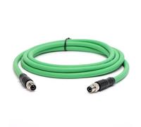 HangTon Cavo EtherCAT maschio M8 a 4 pin con codifica A per IO Link Beckhoff Attuatore Sensore EtherNet Profinet Fieldbus Automazione industriale, Cat5e PUR schermato, 2 m