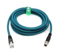 HangTon Cavo Ethernet 8 Pin X-Coded M12 RJ45 CAT-7e per Keyence IV3 SR-5000 Matrix Cognex in Sight Data Man Barcode Reader Camera Sensor Network 5M