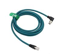 HangTon Cavo Ethernet ad angolo retto M12 a 8 pin con codice X maschio a RJ45 CAT7e per rete di sensori per telecamere industriali Cognex (10m)