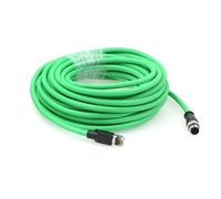 HangTon - Cavo Ethernet M12 4 Pin D-Coding RJ45 CAT5e per PC PLC Profinet Network PoE Vision Camera Code Reader Sensor, lunghezza 40 m