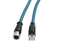 HangTon Cavo Ethernet, M12 8 pin con codifica X femmina a RJ45 Cat7e per attuatore industriale Sensore Profibus Automation Application Switch di rete Router PLC, SF/UTP verde, 8 m