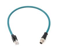 HangTon Cavo Ethernet M12 8 Pin X codificato RJ45 CAT7e GigE per Basler Cognex Sensore Fotocamera Industriale Interruttore di Rete Ad Alta Velocità 30cm