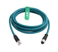 HangTon Cavo Ethernet M12 A-Codifica 8 Pin Femmina a RJ45 Cat-7e Patch Cord per Attuatore Industriale Sensore Applicazione Automazione Rete Profibus 2m