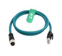 HangTon Cavo Ethernet M12 A-Codifica 8 pin femmina a RJ45 Cat-7e Patch Cord per l'applicazione di automazione della rete Profibus del sensore dell'attuatore industriale 1m