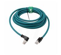 HangTon Cavo Ethernet M12 GigE 8 pin X-Code RJ45 CAT7e per lettore sensore telecamera Cognex Basler Baumer Sick Keyence Datalogic Microscan Vision, angolo retto di 90 gradi (20 m)