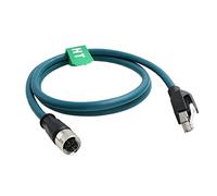 HangTon Cavo Ethernet M12 X codice femmina a 8 poli su RJ45 Cat-7e per attuatore industriale, sensore di rete Profibus, applicazione di automazione, 30 cm