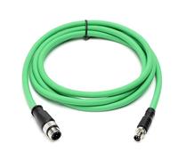 HangTon Cavo Ethernet M8 maschio a M12 D-Code maschio a 4 pin per IO Link Beckhoff Attuatore Sensore EtherCAT Profinet Fieldbus Automazione industriale, Cat5e PUR schermato, 2 m