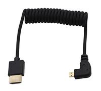 HangTon Cavo flessibile Micro HDMI a HDMI 4K60 8K per ATOMOS Ninja V Ultra, Sony ZV-E10 A7C A7R4 A6700, Canon R6II R5C R10, Lumix S5 S9 G100, Fujifilm X-T50, nero intrecciato, 30 cm