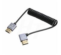HangTon Cavo HDMI 8K 4K 60fps Thin Coiled Right Angle per ATOMOS Shinobi Ninja V Portkeys BM5 FEELWORLD BMPCC 4K Monitor ZCAM Sony Canon Z8 Z9 Camera Type A HDMI 2.1