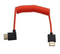 HangTon Cavo HDMI 8K 4K ProRes, cavo flessibile per ATOMOS Ninja V Shinobi Monitor, fotocamera Sony FX3 A7Siii, Canon Lumix Nikon, BMPCC6K, FEELWORLD Portkeys SmallHD, rosso intrecciato a spirale