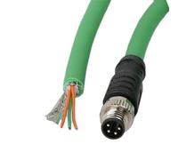HangTon Cavo M8 a 4 pin per aprire, per modulo di rete Beckhoff Keyence, sensore EtherNet EtherCAT, controllo di automazione industriale, codice A maschio, schermato PUR, 20 m