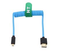 HangTon Cavo micro HDMI a HDMI 4K 8K 60p per Sony A6500 A7III A7C ZV-E10 Canon R5 R7 GH4 X-T4 Z50 ATOMOS Ninja V Feelworld A D HDMI 2.1 Monitor per fotocamera blu intrecciato 30 cm