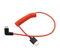 HangTon Cavo Mini HDMI a HDMI 8K 4K60p per Canon EOS R RP XA70 6D Mark II 5D Mark IV Camera ATOMOS Ninja V SmallHD Ultra Monitor, angolo rigido tipo A C HDMI 2.1 rosso 50 cm