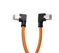 HangTon Cavo patch di rete Gigabit Ethernet RJ45 per EtherCAT Profinet Industrial GigE Camera Internet Router LAN Stampante Laptop Computer Switch Server PoE, 20 cm, arancione, ad angolo sinistro