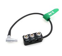 HangTon Cavo splitter di alimentazione maschio ad angolo retto da 2 pin a 3 x 0B 2 pin femmina, 1 a 3 triple per fotocamera ARRI Alexa Sony RED DSMC2