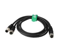 HangTon Cavo splitter M12 maschio a 4 pin A-Code per Banner Automazione Industriale Sensore Attuatore DeviceNet CANopen PLC IO Modulo segnale di alimentazione, schermato in PVC 30 cm