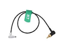 HangTon Cavo Timecode Jam per Deity TC-1 a RED Epic Scarlet DSMC2 Dragon GEMINI Bloccaggio ad angolo retto da 3,5mm TRS a 00B 4 Pin SYNC 50cm
