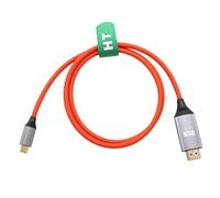 HangTon Cavo USB di tipo C a HDMI 4K 60Hz per mirroring dello schermo, iPhone 15/16, MacBook Pro/Air Dell Lenovo Laptop Phone to TV Monitor proiettore display, rosso intrecciato, 1,8 m