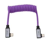 HangTon Cavo USB di tipo C, registrazione video 4K, dati super veloci, alimentazione 5/9/12/15/20 V per Samsung SSD Lumix Nikon Canon Sony fotocamera iPhone monitor display laptop, angolo retto USB-C