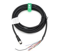 HangTon Cognex In-Sight 7000 8000 24V Cavo IO di alimentazione M12 A-Codificato 12 Pin femmina a conduttore volante per sensori industriali Applicazione di automazione di rete Profibus CCB-PWRIO 5m