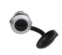 HangTon Confezione da 2 accoppiatori per pannello HDMI 2.0, impermeabili, circolari, connettori pass-through, telaio cavo in linea femmina a femmina