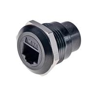 HangTon Confezione da 2 accoppiatori RJ45 Cat6 per pannello di rete Ethernet, impermeabili, circolari, connettori pass-through, telaio cavo in linea femmina a femmina