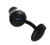 HangTon Confezione da 2 adattatori USB 3.0 per presa a pannello, impermeabili, circolari, connettori pass-through, telaio cavo in linea femmina a femmina