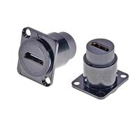 HangTon Confezione da 2 connettori impermeabili HDMI per montaggio a pannello, versione 2.0 4K 30p tipo D femmina a femmina estensione del telaio del cavo