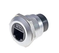 HangTon Confezione da 5 accoppiatori RJ45 per pannello con presa impermeabile, alimentazione tramite rete Ethernet Cat6, cavo circolare in linea femmina a femmina