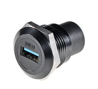 HangTon Confezione da 5 accoppiatori USB 3.0 con connettore impermeabile per paratia, cavo circolare in linea femmina a femmina