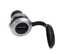 HangTon Confezione da 5 accoppiatori USB 3.0 per presa da pannello, resistenti alle intemperie, connettori per paratia, cavo circolare in linea femmina a femmina