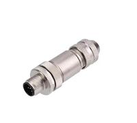HangTon Connettore a vite M12 a 4 pin maschio con codifica D per automazione industriale Ethernet Profinet Ethernet/IP EtherCat, dati Cat5E, alimentazione 250 V 4 A, impermeabile, filettatura da 12