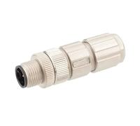 HangTon Connettore circolare in metallo maschio M12 a 17 pin, per saldatura, codice A, potenza 30 V 1,5 A, impermeabile, filettatura di bloccaggio da 12 mm per sensori di lettura scanner di visione