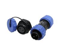 HangTon Connettore elettrico impermeabile SP17 a 2 pin, maschio femmina, presa per montaggio a pannello, IP68 Aviation Circolare 10A 500V per alimentazione esterna AC DC