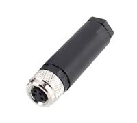 HangTon Connettore per cavo femmina M8 a 4 pin, terminale a vite, codice A, alimentazione 12 V DC 3 A, impermeabile IP67, aviazione circolare non schermata, per interruttore sensore I/O PLC, 2 pezzi