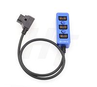 HangTon D-tap 1 a 3 scatola cavo splitter di alimentazione triplo, D-tap maschio a femmina 3 porte distributore per Ronin 2 e batteria V-mount (blu)