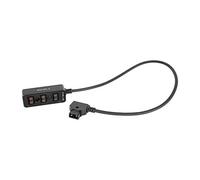 HangTon D-tap 1 a 3 tripla alimentazione Splitter Cable Box, D-tap maschio a femmina 3 porte distributore per Ronin 2 e V-mount batteria (nero)