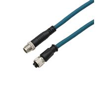 HangTon Estensione del cavo di rete Ethernet M12 a 8 pin con codifica X maschio a femmina per Cognex in-Sight 7000 8000 Kathrein Keyence Baumer Sick Datalogic Basler Machine Vision Sensor Code Reader